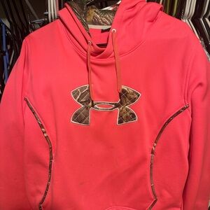 Under Armour Red Hoodie with Camo Logo